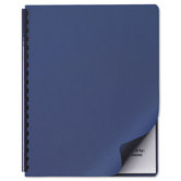 Linen Textured Binding System Covers, 8 3/4 x 11 1/4, Navy, 50 per Pack