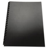 100% Recycled Poly Binding Cover, 8 1/2 x 11, Black, 25/Pack