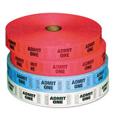 Pm Company Admit-One Ticket Multi-Pack, 4 Rolls, 2000/Roll