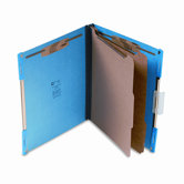 Pressboard Hanging Classification Folder, Letter, Cobalt Blue