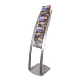 Floor Stand, 6 Compartments, 13"x16-1/2"x49", Silver