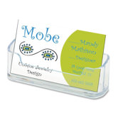 Horizontal Business Card Holder, 3 3/4"w x 1 7/8"h x 1 1/2"d, Clear