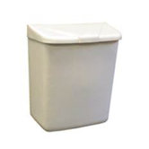 White ABS Plastic Feminine Hygiene Waste Receptacle (12 Per Case)