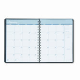 Ruled Monthly Planner with Expense Log, December-January, 6-7/8 x 8-3/4, Black, 2013