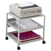 Mobile Printer Stand, w/ Casters, 21"x16"x19", Platinum