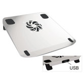 Notebook Stand,w/USB Port/Cooling Fan, 12"x10-1/4"x1", AM