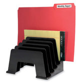 Organizer Sorter, Five Compartmentss, 8"x5-3/4"x6", Black
