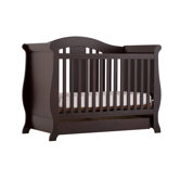 Vittoria Fixed Side Convertible Crib in Espresso