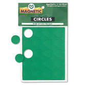 Magnetic Circles, 3/4" Diameter, Green, 20 per Pack
