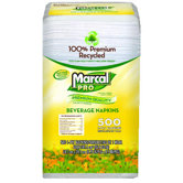 (500 per Carton) 100% Premium Recycled Beverage White Napkins