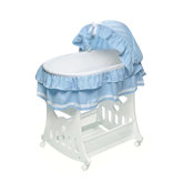 Waffle Ruffled Bassinet with Toy Box Base
