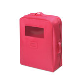 Double Doll Travel Case with Bunk Bed and Bedding in Dark Pink