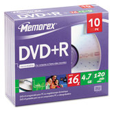 DVD + R Discs, 10/Pack