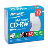 CD - RW Discs, 700Mb/80 Min, 25/Pack