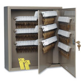 Key Cabinet, 240 Key Capacity, 16-1/2"x4-7/8"x20-1/8", Sand