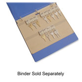 Key Panel, 22 Key Capacity, 11-1/2"x1/4"x9", Beige Plastic
