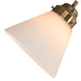 2.25" Neck Frost Opal Bell Shade in White Opal