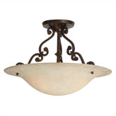 Scroll 13" 2 Light Semi Flush Mount