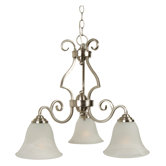 Builders 3 Light Down Chandelier