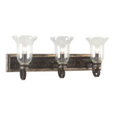 Mia Three Light Vanity in Aged Bronze/Vintage Madera