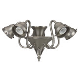 Five Light Ceiling Fan Light Cast Fitter in Brushed Nickel