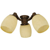 Woodward Three Light Branched Ceiling Fan Light Kit