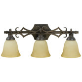 Florence Three Light Bath Vanity in Aged Bronze
