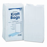 Rainbow Bags, 6# Uncoated Kraft Paper, 6 x 3-5/8 x 11, White, 100 per Pack
