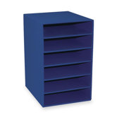 6-Shelf Organizer, 13-1/2"x12"x17-3/4", Blue