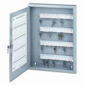 Locking 100-Key Steel Cabinet, 16-1/2w x 3d x 22-1/2h, Gray