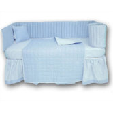 Tadpoles Classic Gingham Crib Bedding Collection - Blue