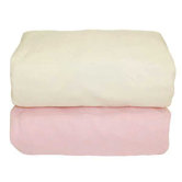 Tadpoles Organic Flannel Fitted Crib Sheets in Pink and Natural (Set of 2)