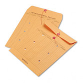 Recycled Kraft String and Button Interoffice Envelope, 100/Carton