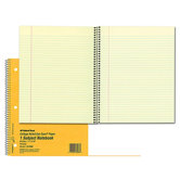 Notebook, 1 Subject, 80 Sheets, College/Margin, 11"x8-7/8", Brown