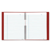 Wirebound Notebook, 200 Sheets, College Rule, Letter, Red