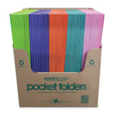 Two Pocket Folders, 11-3/4"x9-1/2", 100 per Carton, Dual Color