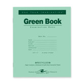 Exam Book, Wide Ruled, 8 Sh/16 Pages, 8-1/2"x7", 50 per Pack, Green