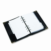 Small Business Card Binder with Tabs Holds 120 2-1/4 x 4 Cards, Black