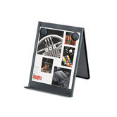 Nestable Wire Mesh Freestanding Desktop Copyholder, Stainless Steel, Black