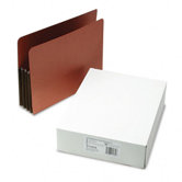 Expanding File Pockets, Straight Cut, Redrope, 10/Box