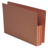Expanding File Pockets, Straight Cut, Redrope, Legal, 10/Box