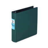 Heavy-Duty Locking Round Ring Binder, 8-1/2 x 11, 2in Capacity, Green