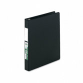 Antimicrobial Locking D-Ring Binder, 8-1/2 x 11, 1in Cap, Black