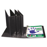 Clean Touch Locking Round Ring View Binder, 1/2" Capacity, Black