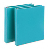 Antimicrobial Presentation View Binders, 1in Capacity, Turquoise, 2/Pack