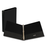 Round Ring Binder,1" Capacity,11"x8-1/2",Black