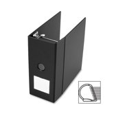 Angle D-Ring Binder, 5" Cap, 11"x8-1/2", Black
