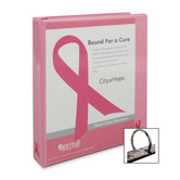 Breast Cancer Awareness View Binder, 1in Capacity, Pink