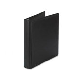 Heavy-Duty Locking Round Ring Binder, 8-1/2 x 11, 1-1/2in Capacity, Black