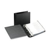 Heavy-Duty Locking Round Ring Binder, 8-1/2 x 11, 3in Capacity, Black